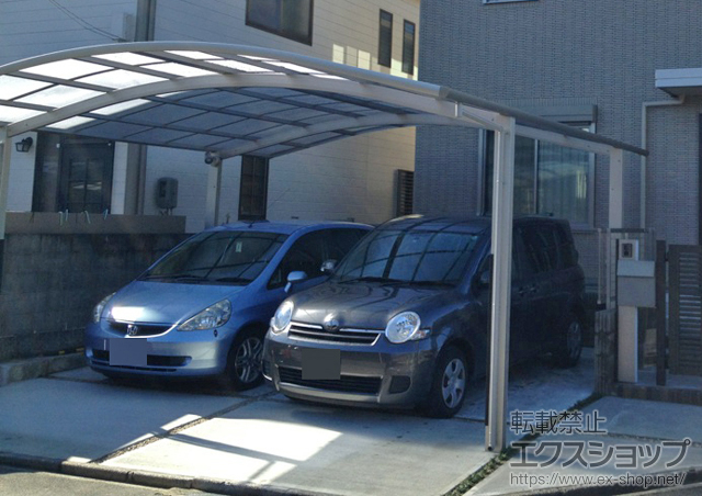 愛知県名古屋市ののカーポート レイナツインポート 積雪〜20cm対応+柱カバー　小　2枚入 施工例