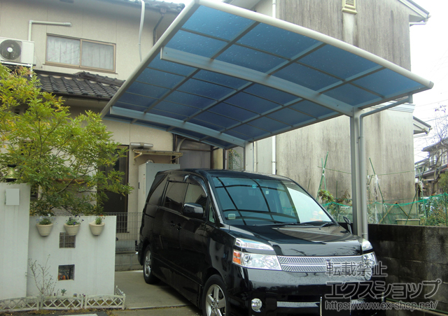 岡山県笠岡市ののカーポート レイナポート 積雪〜20?対応 施工例