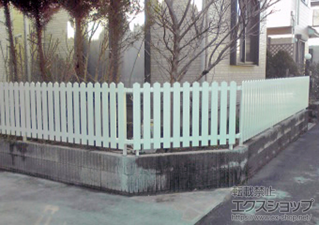 千葉県四街道市ののフェンス・柵 レスティンフェンス7型 自由柱施工 施工例