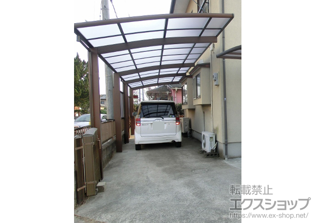 熊本県菊池郡大津町ののカーポート レイナポート 積雪〜20?対応+サイドパネル 1段（Ｈ1,000mm） 施工例