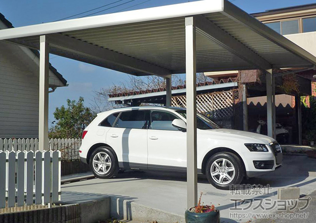和歌山県和歌山市ののカーポート レオンポートneo 2台用 積雪〜50cm対応 施工例