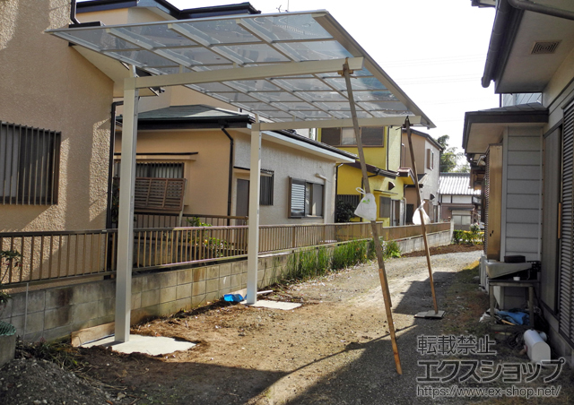 千葉県我孫子市ののカーポート マイリッシュ 前下がり 積雪〜20cm対応 ＜逆勾配＞ 施工例