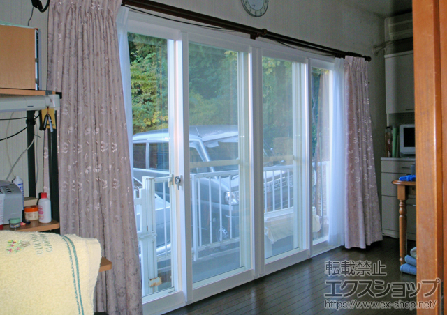 神奈川県横浜市のの二重窓（内窓） プラマードU 引違い窓 4枚建 間仕切り下枠仕様 施工例