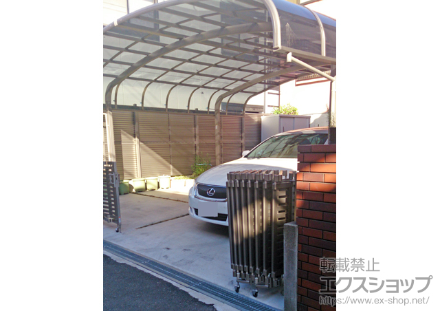 大阪府交野市ののフェンス・柵 プリレオR9型フェンス 多段柱タイプ 施工例