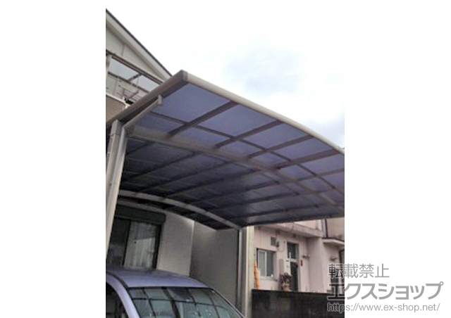 京都府長岡京市のLIXIL リクシル（トステム）のカーポート カーブポートシグマIII ワイド 積雪〜30cm対応 施工例