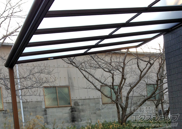 大阪府堺市ののテラス屋根 ヴェクターF型 テラスタイプ 単体 積雪〜20cm対応 施工例