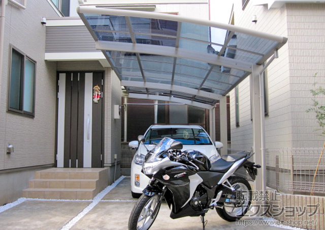 東京都江戸川区ののカーポート レイナポート 延長 積雪〜20cm対応 施工例