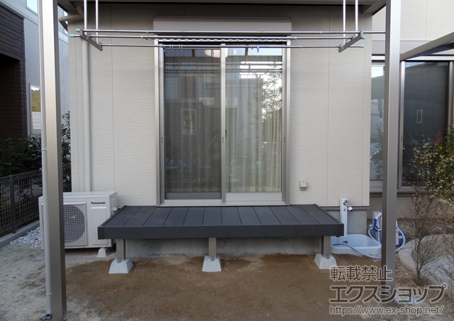 福岡県大野城市ののウッドデッキ リウッドデッキ 200 単体 施工例