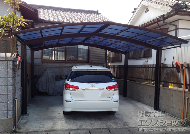 宮崎県都城市ののカーポート レイナポート M合掌 積雪〜20cm対応 施工例