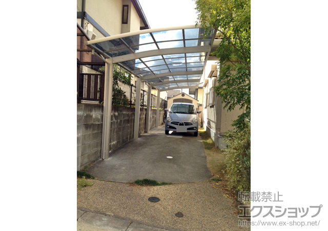 福岡県筑紫野市ののカーポート プレシオスポート 縦連棟 積雪〜20cm対応 施工例