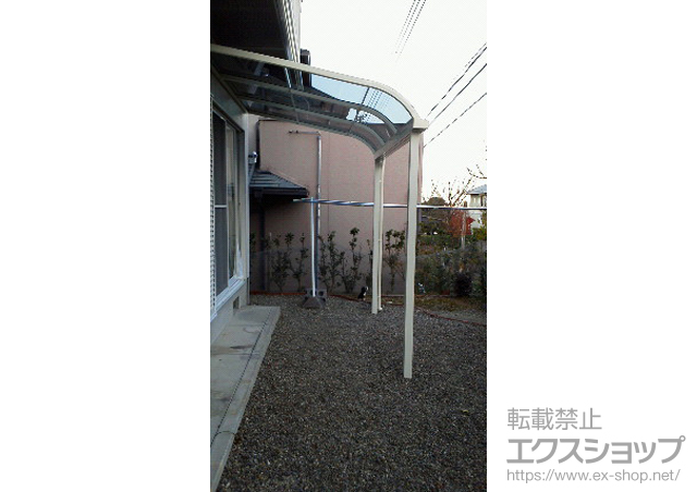 福岡県福岡市西区のLIXIL リクシル（トステム）のテラス屋根 ライザーテラスII R型 テラスタイプ 単体 積雪〜20?対応 施工例