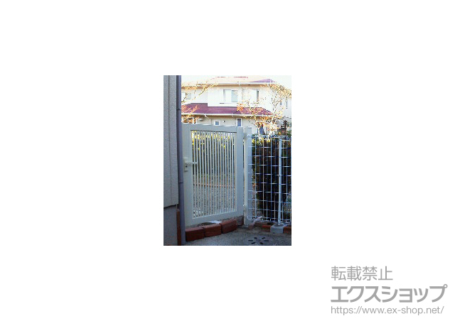 福岡県福岡市西区のの門扉 プリレオ R2型 片開き 施工例