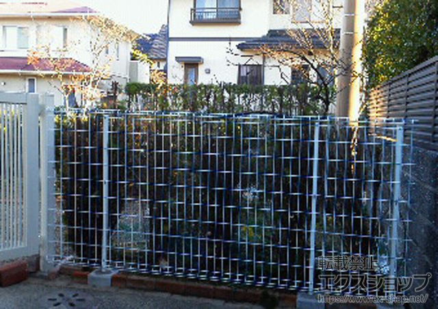 福岡県福岡市西区ののフェンス・柵 イーネットフェンス1F型 自由柱タイプ 施工例