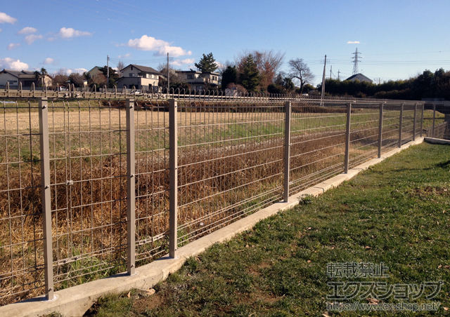 群馬県前橋市ののフェンス・柵 メッシュフェンス G10-R フリー支柱タイプ 施工例