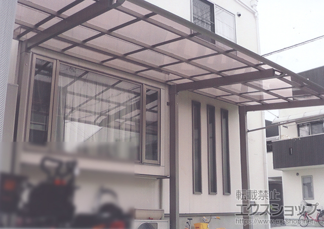 大阪府松原市のLIXIL リクシル（トステム）のカーポート レガーナポートシグマIII 延長 積雪〜30cm対応 施工例