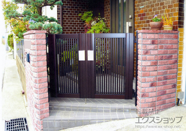 兵庫県神戸市垂水区のの門扉 シャレオR2型 両開き 施工例