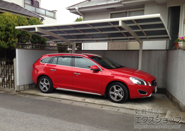 千葉県柏市のLIXIL リクシル（トステム）のカーポート カーブポートシグマIII 積雪〜30cm対応 施工例