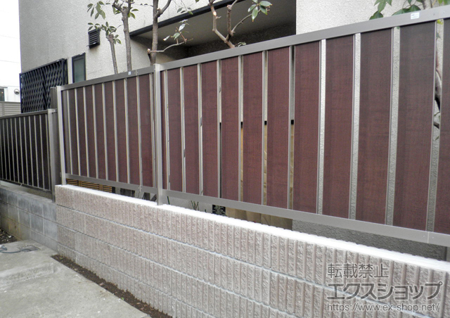 東京都中野区ののフェンス・柵 ライフモダンII TS型フェンス フリーポールタイプ 施工例