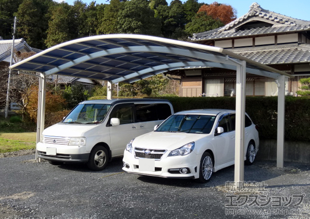 滋賀県甲賀市ののカーポート レイナツインポートZ 積雪〜20cm対応 施工例
