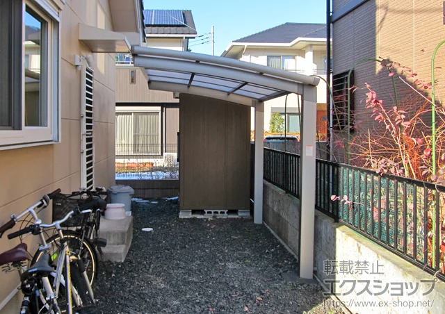 茨城県笠間市ののカーポート、フェンス・柵・塀 カーブポートシグマIII ミニ 積雪～30cm対応 施工例