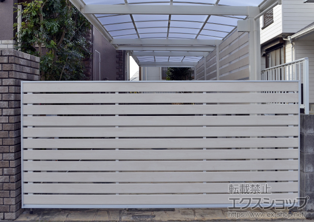 千葉県街道市ののカーゲート 【特注】オーバードアS5型 電動式 施工例