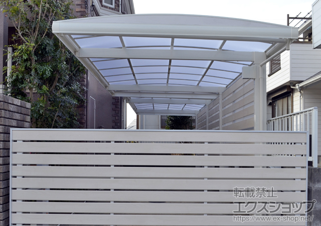 千葉県街道市ののカーポート キューブポートプラス 積雪〜20cm対応 施工例