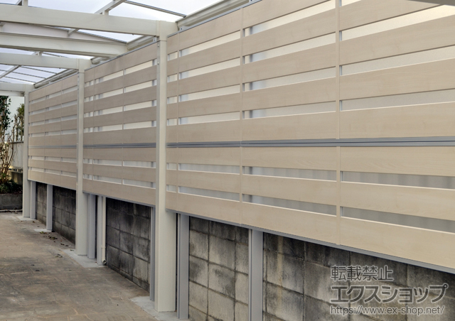 千葉県街道市のの ライフモダンII YP型フェンス アルミ多段柱II施工 施工例