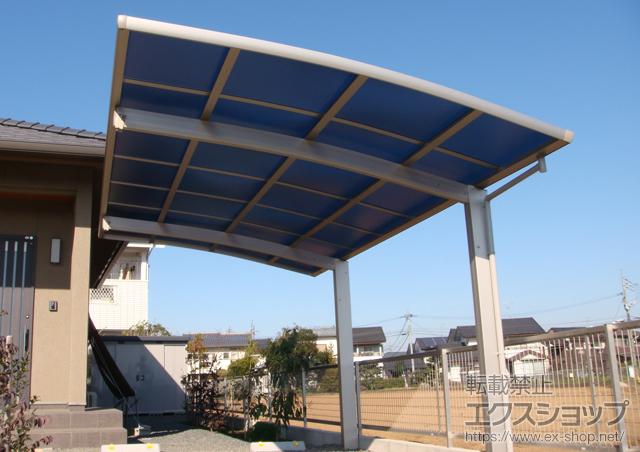 熊本県上益城郡益城町ののカーポート レイナポートZ 積雪〜20cm対応＋着脱式サポート 2本 施工例