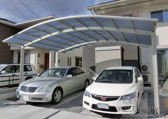 栃木県さくら市ののカーポート レイナツインポート 積雪〜20cm対応 施工例