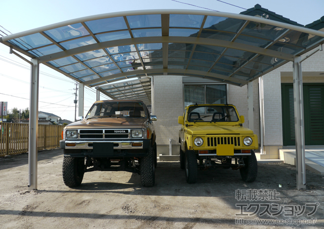 宮崎県都城市ののカーポート レイナツインポート 積雪〜20cm対応 施工例