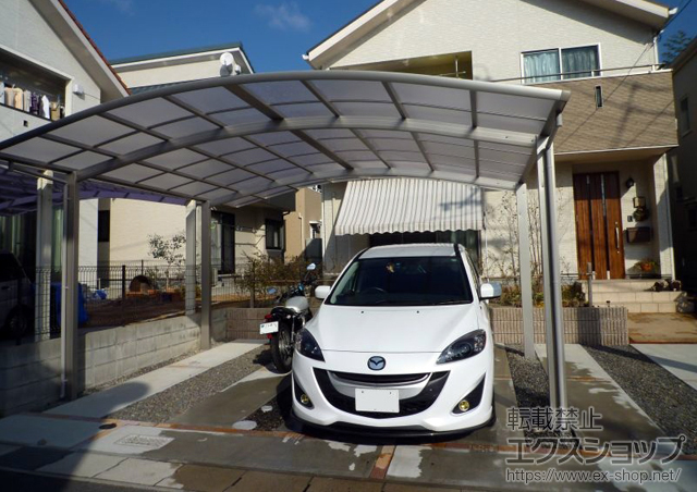 広島県広島市ののカーポート レイナツインポート 積雪〜20cm対応 施工例