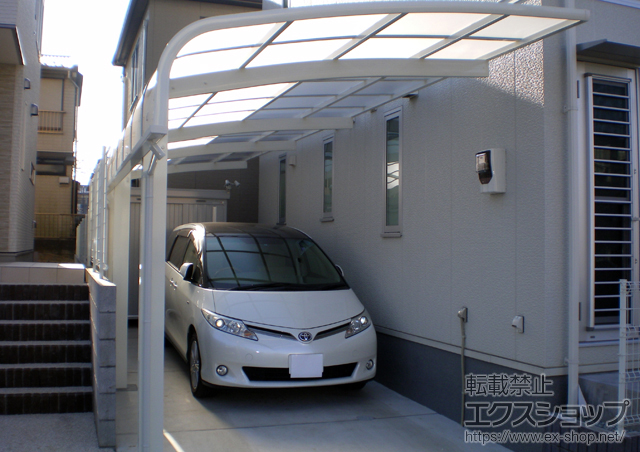 千葉県柏市ののカーポート レイナキャップポート 縦連棟 積雪〜20cm対応 施工例