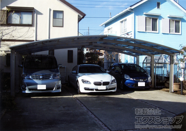 東京都三鷹市ののカーポート レイナトリプルポート 積雪〜20cm対応 施工例