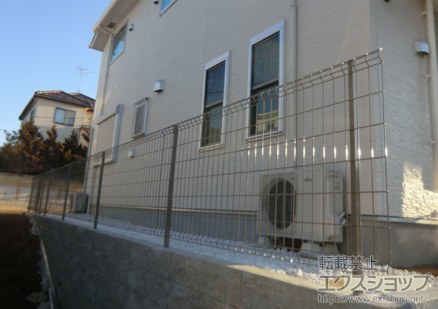 千葉県松戸市ののフェンス・柵 ハイグリッドフェンスUF8型 フリーポールタイプ 施工例