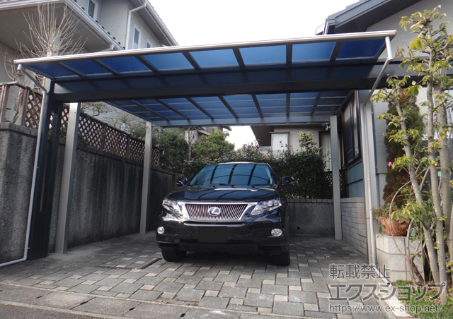 岐阜県岐阜市ののカーポート エフルージュ ツイン 積雪〜20cm対応 施工例