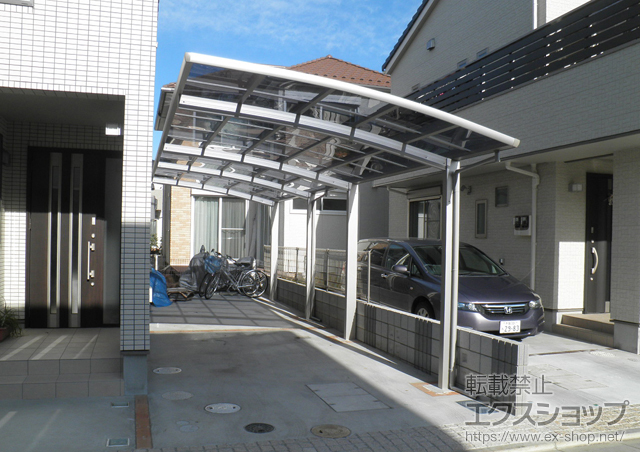 千葉県習志野市ののカーポート レイナポート 縦連棟 積雪〜20cm対応 施工例
