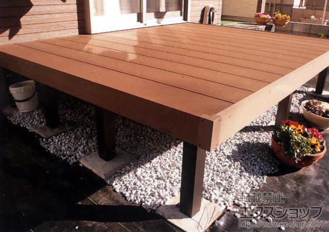 千葉県茂原市ののウッドデッキ リウッドデッキ 200 単体 施工例