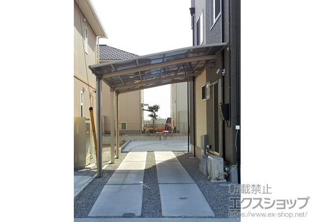 静岡県袋井市のLIXIL リクシル（トステム）のカーポート ルーフポートシグマIII 延長 積雪〜30cm対応 施工例