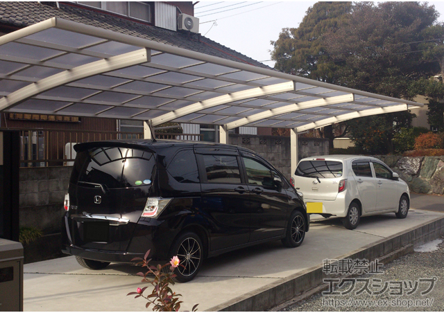 埼玉県深谷市ののカーポート レイナポート 縦連棟 積雪〜20cm対応 施工例