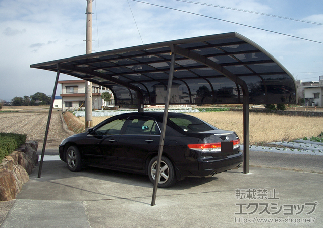 徳島県阿南市のLIXIL リクシル（トステム）のカーポート テールポートシグマIII 耐風圧強度仕様 積雪〜30cm対応 施工例
