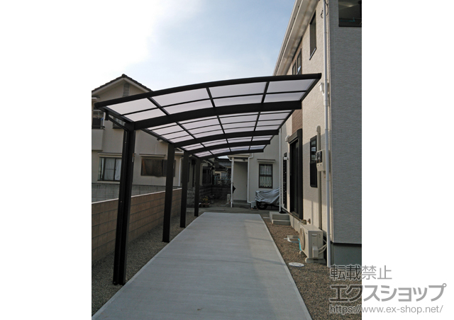 兵庫県赤穂市ののカーポート プレシオスポート 縦連棟 積雪〜20cm対応 施工例