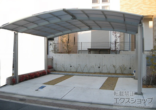 三重県桑名市ののカーポート レイナポート M合掌 積雪〜20cm対応 施工例