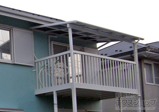 千葉県千葉市のLIXIL リクシル（トステム）のバルコニー アクトステージA型 太格子 単体 柱建て式 施工例