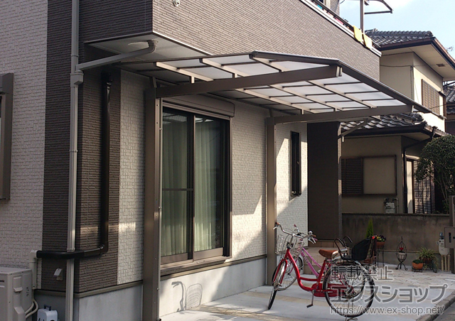 大阪府藤井寺市ののカーポート マイリッシュ 前下がり 積雪〜20cm対応 施工例