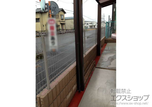 滋賀県草津市ののフェンス・柵 イーネットフェンス1F型 フリーポールタイプ 施工例