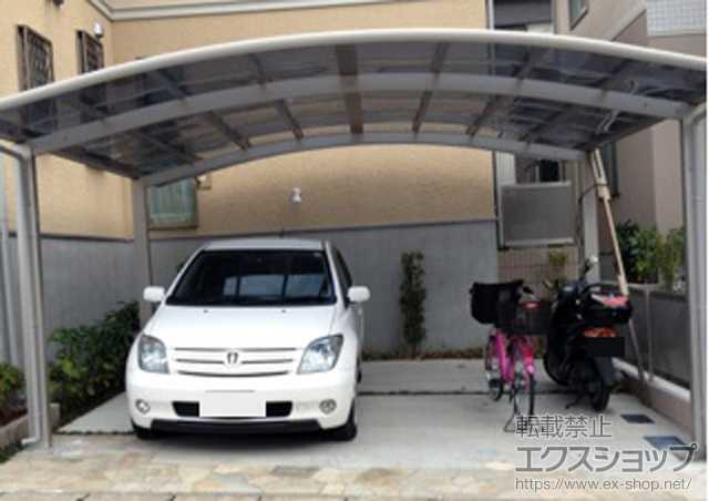 千葉県鎌ケ谷市ののカーポート レイナツインポート 積雪〜20cm対応 施工例