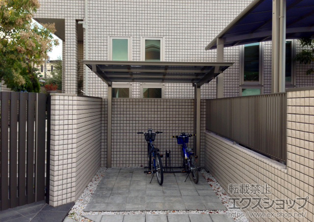 大阪府枚方市ののサイクルポート・駐輪場 アーキフィット ミニ 積雪〜20cm対応 施工例