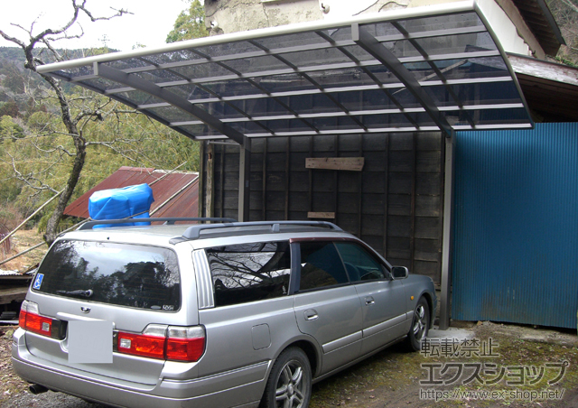 千葉県富津市のLIXIL リクシル（トステム）のカーポート カーブポートシグマIII 積雪〜20cm対応 施工例