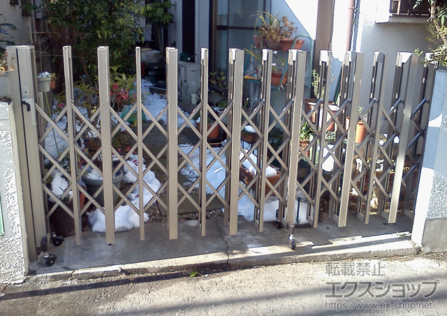 東京都練馬区ののカーゲート アルシャインII H型 Aタイプ ノンレール片開き 施工例