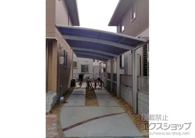 岡山県倉敷市のValue Selectのカーポート プレシオスポート 縦連棟 積雪～20cm対応 施工例